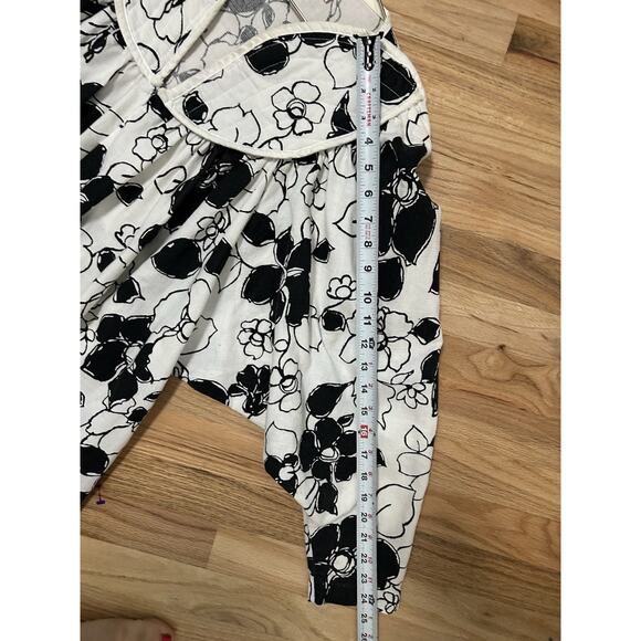 Vintage I Magnin House Dress Sleep Pajama David Brown Floral Small Oversized - Picture 9 of 11